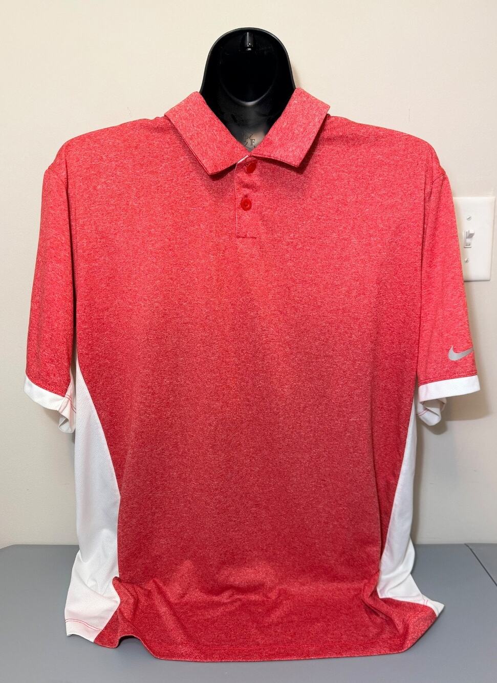 Nike Golf Tour Dri-Fit Polo Golf Shirt XL Extra Large Preowned Reddish Pink
